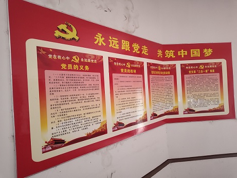 践行国企担当，助力脱贫攻坚_党旗飘扬在自然村通水泥路施工一线(图4)