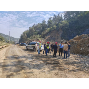 省交通质安学会领导一行调研理公港镇通三级公路项目